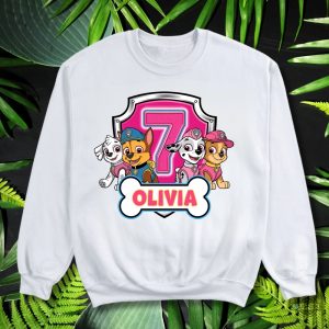 personalized paw patrol birthday shirt