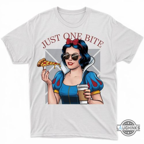 cute snow white just one bite shirt disney princess tee