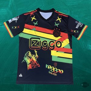 replica ajax bob marley 3d printed football jersey shirt