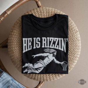 jesus basketball meme shirt he is rizzin easter sweatshirt