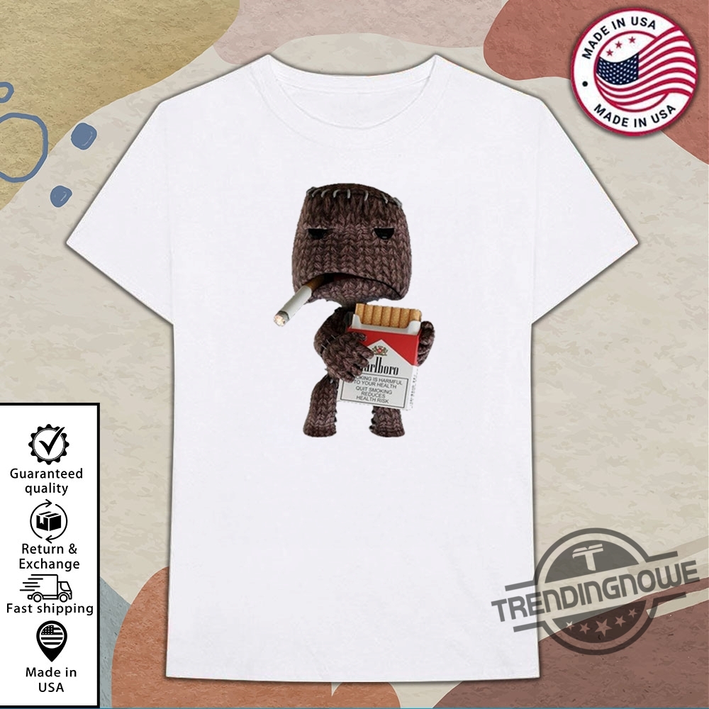 Sackboy Smoking Marlboro Shirt trendingnowe 1