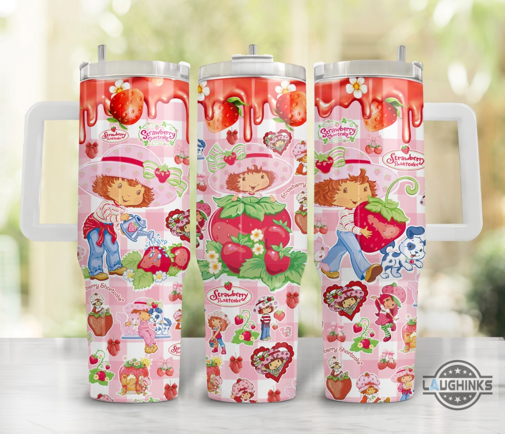 Strawberry Shortcake Music Stanley Cup Dupe 40Oz Tumbler With Handle 7 Strawberry Shortcake Music Stanley Cup Dupe 40oz Tumbler with Handle