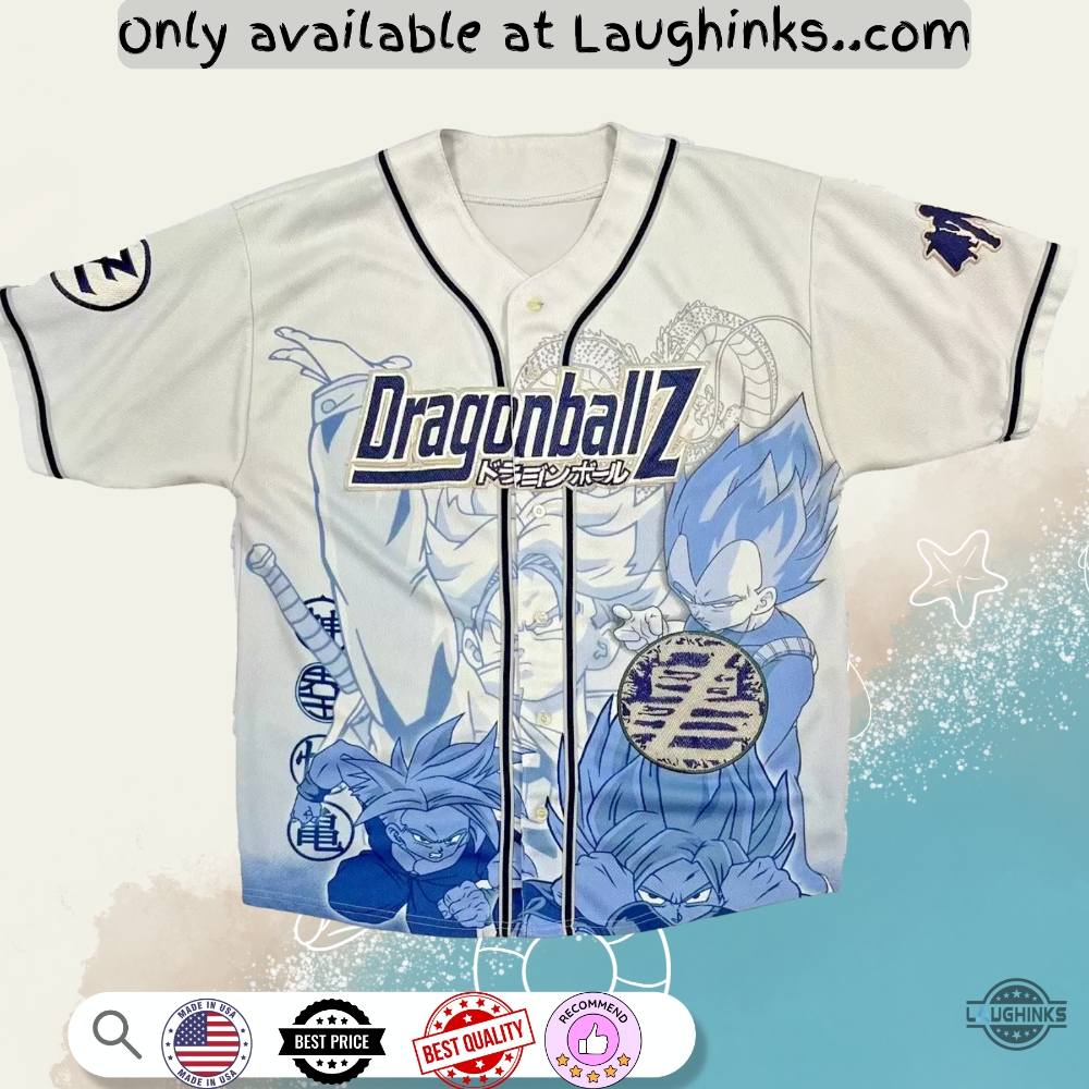 Vintage Dragon Ball Z Baseball Jersey Goku Gohan Vegeta 2002 Dbz Shirt 3 Vintage Dragon Ball Z Baseball Jersey Goku Gohan Vegeta 2002 DBZ Shirt