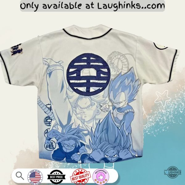 vintage dragon ball z baseball jersey goku gohan vegeta 2002 dbz shirt