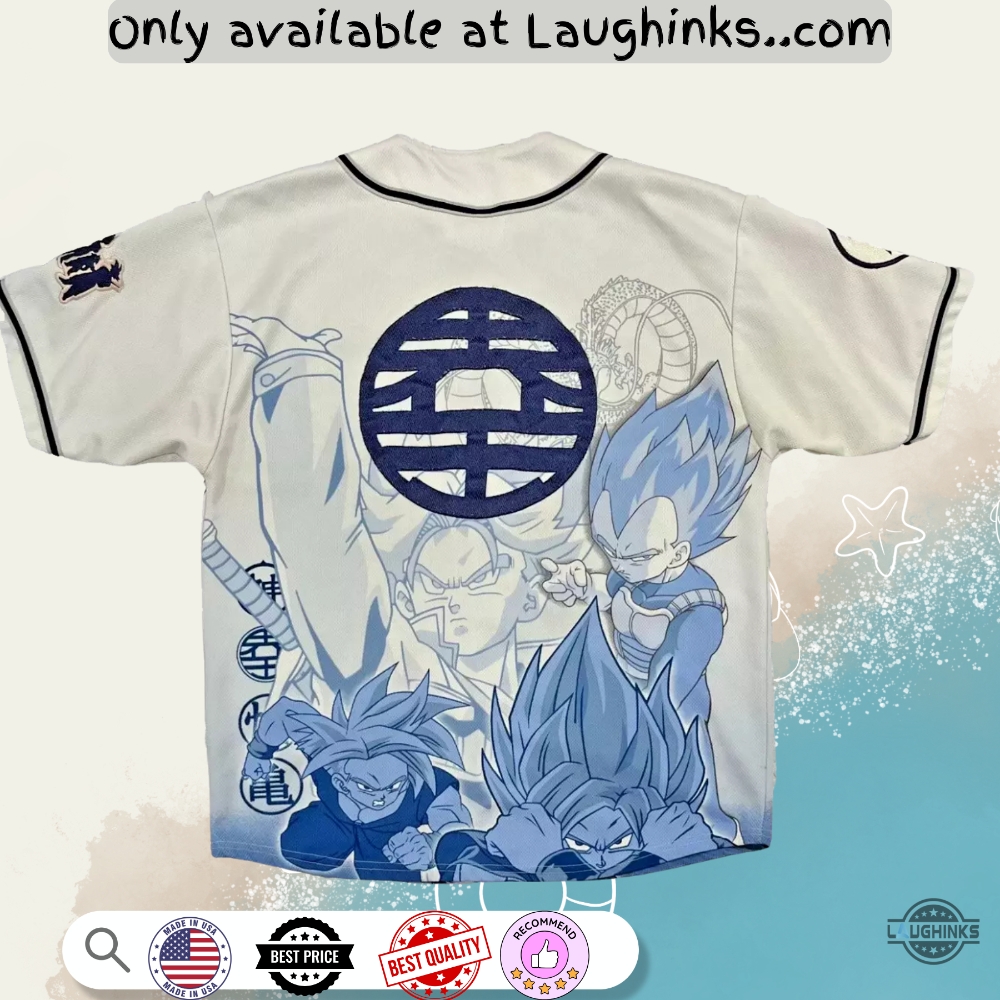 Vintage Dragon Ball Z Baseball Jersey Goku Gohan Vegeta 2002 Dbz Shirt 4 Vintage Dragon Ball Z Baseball Jersey Goku Gohan Vegeta 2002 DBZ Shirt