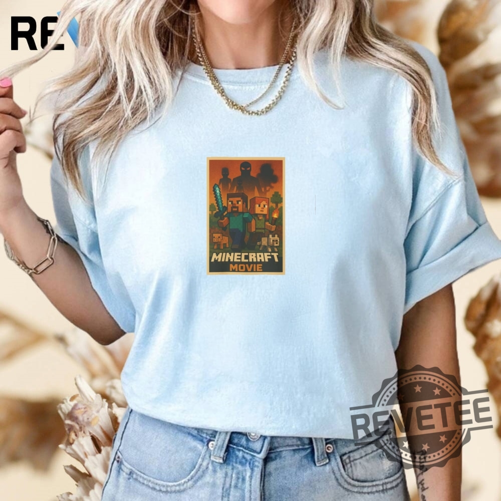 Minecraft T Shirt Movie Fun Gift Shirt revetee 1