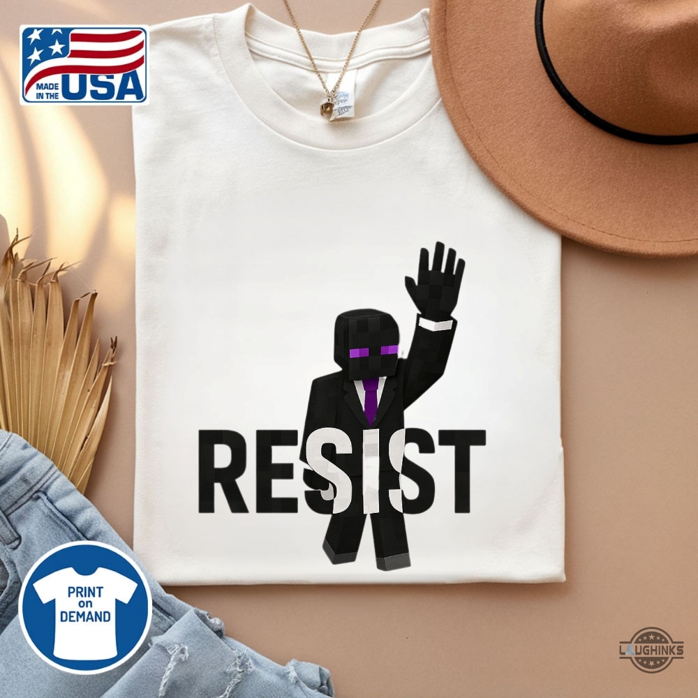 Minecraft Enderman Resist Shirt Anti Trump 9 Minecraft enderman resist shirt anti trump