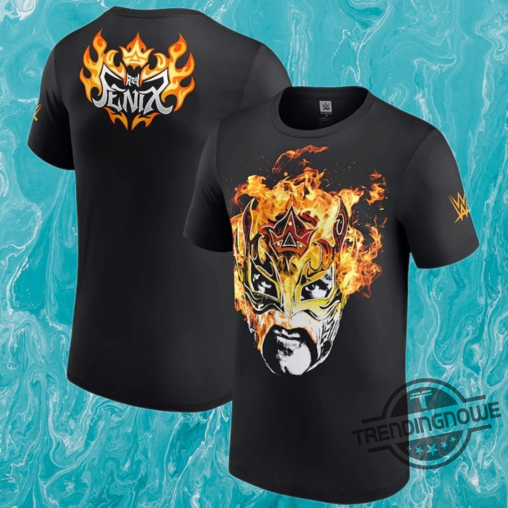 Wwe Black Rey Fenix Flaming Mask Shirt trendingnowe 1