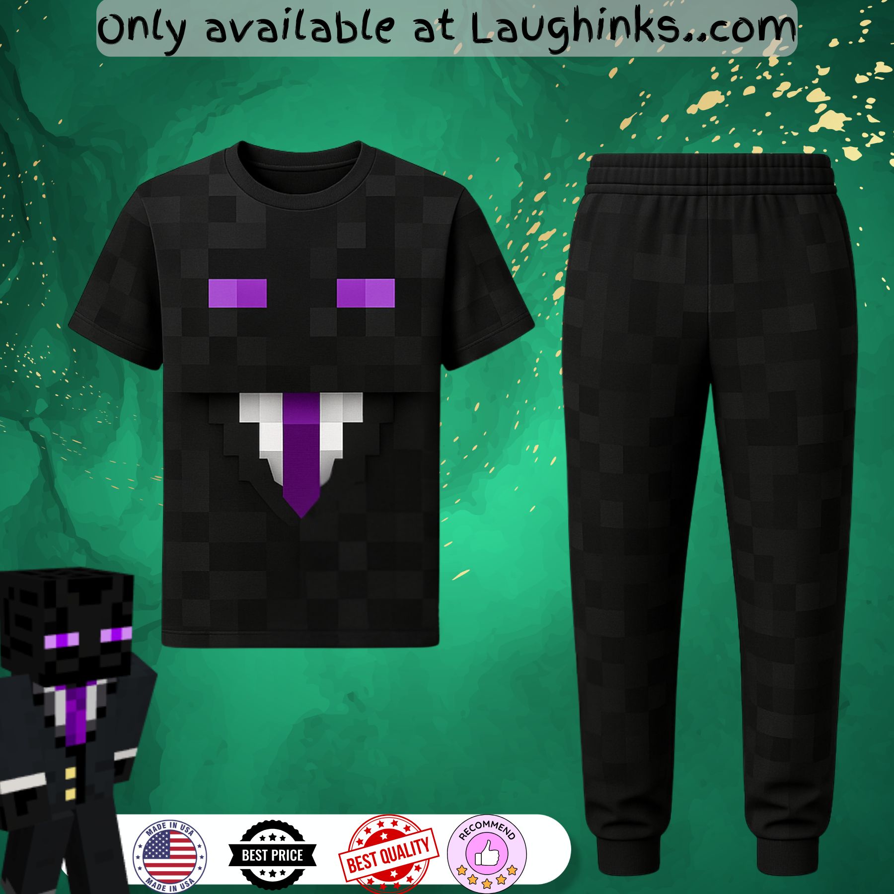 Minecraft Enderman Cosplay Shirts And Pants 6 Minecraft Enderman Cosplay Shirts And Pants