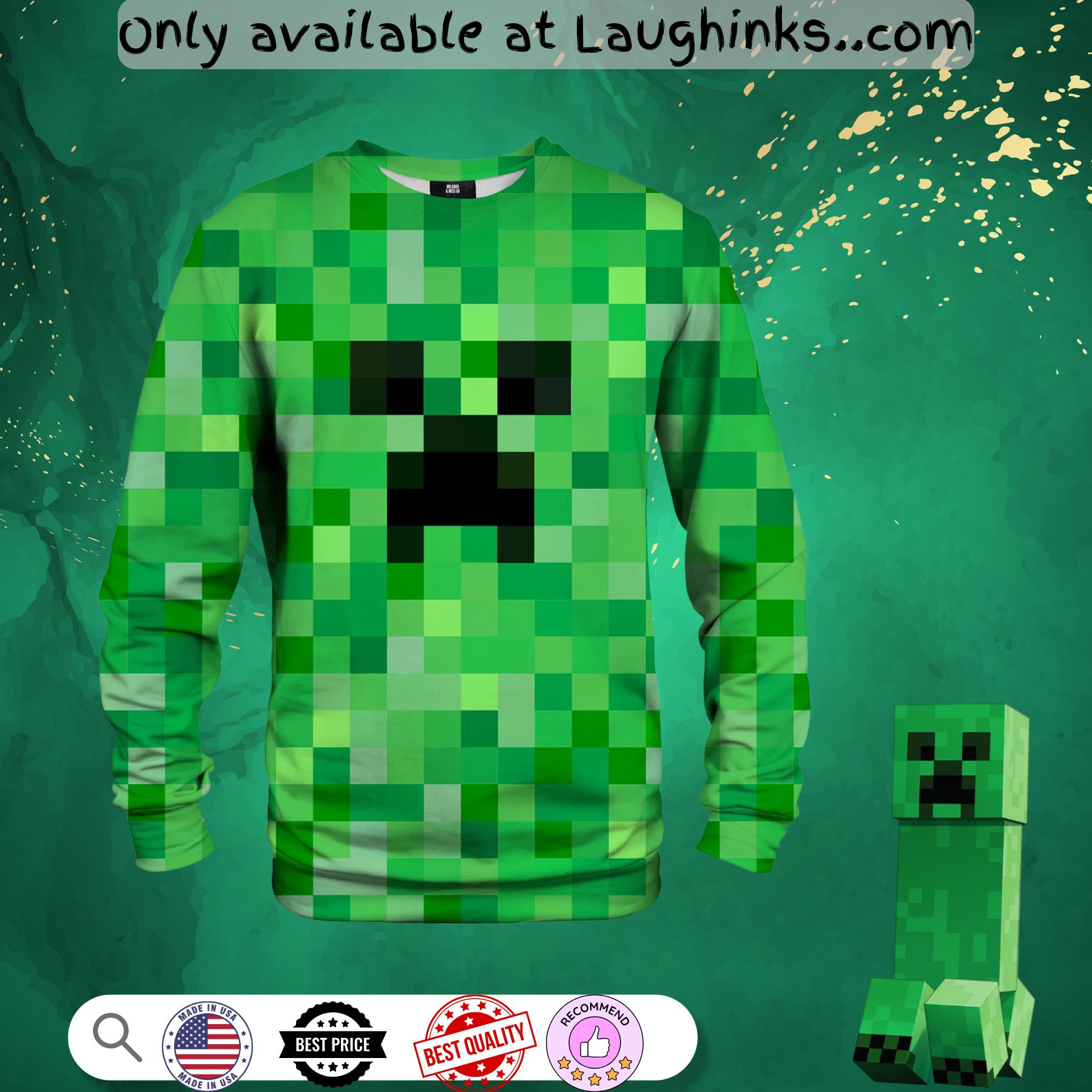 Creeper Sweater Cosplay Full Printed Sweatshirt T Shirt Hoodie Sweatpants Costume 7 17 creeper sweater cosplay full printed sweatshirt t shirt hoodie sweatpants costume