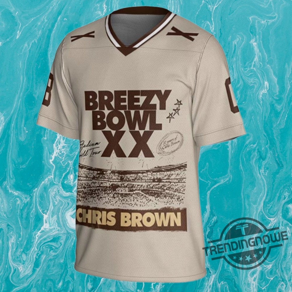 Chris Brown Breezy Tour 2025 Jersey Chris Brown Breezy Bowl Xx Tour Shirt trendingnowe 2