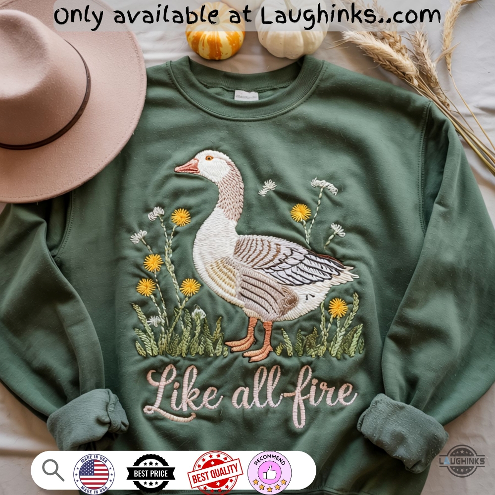 Cute Book Lover All Fire Goose Embroidered Sweatshirt T Shirt Hoodie 5 Cute Book Lover All Fire Goose Embroidered Sweatshirt T Shirt Hoodie