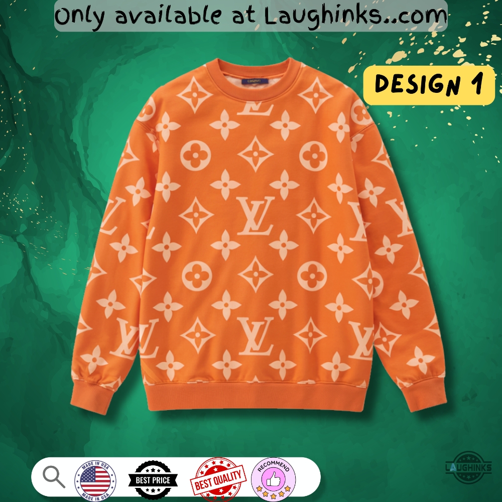 Funny Louis Vuitton Orange Sweater Lv Artificial Wool Ugly Christmas Sweatshirt 4 Funny Louis Vuitton orange sweater LV Artificial Wool Ugly Christmas Sweatshirt