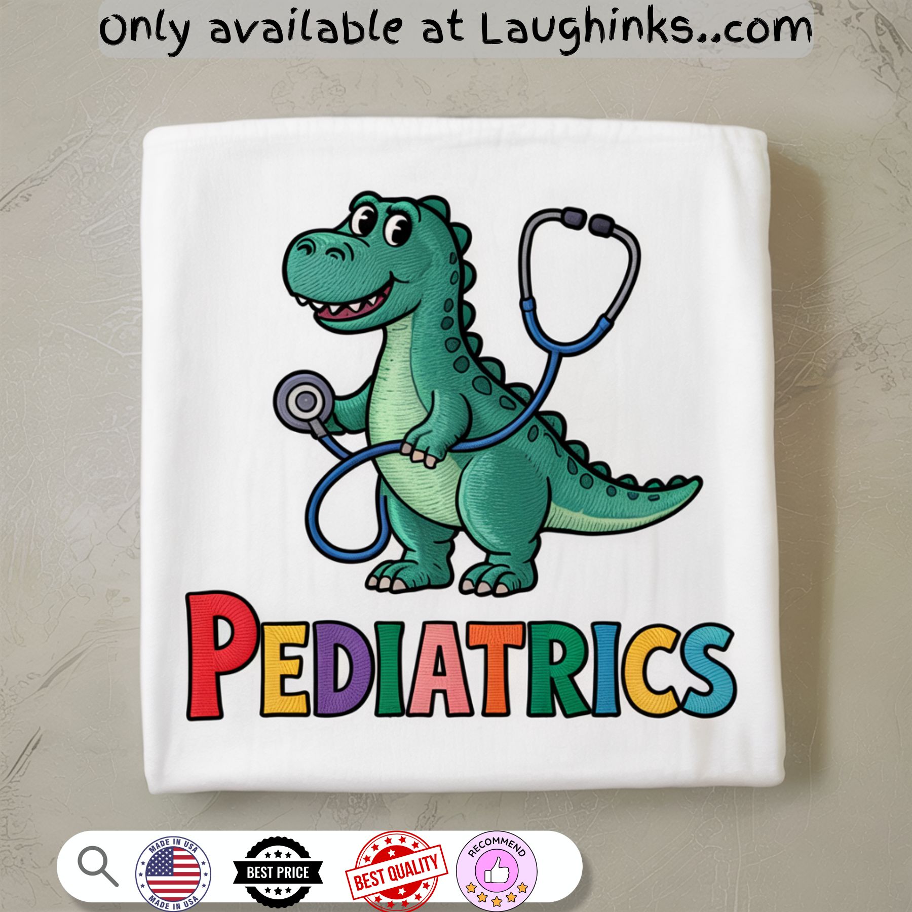 Cute Dinosaur Pediatrics Nurse Embroidered Sweatshirt T Shirt Hoodie 4 cute dinosaur pediatrics nurse embroidered sweatshirt t shirt hoodie