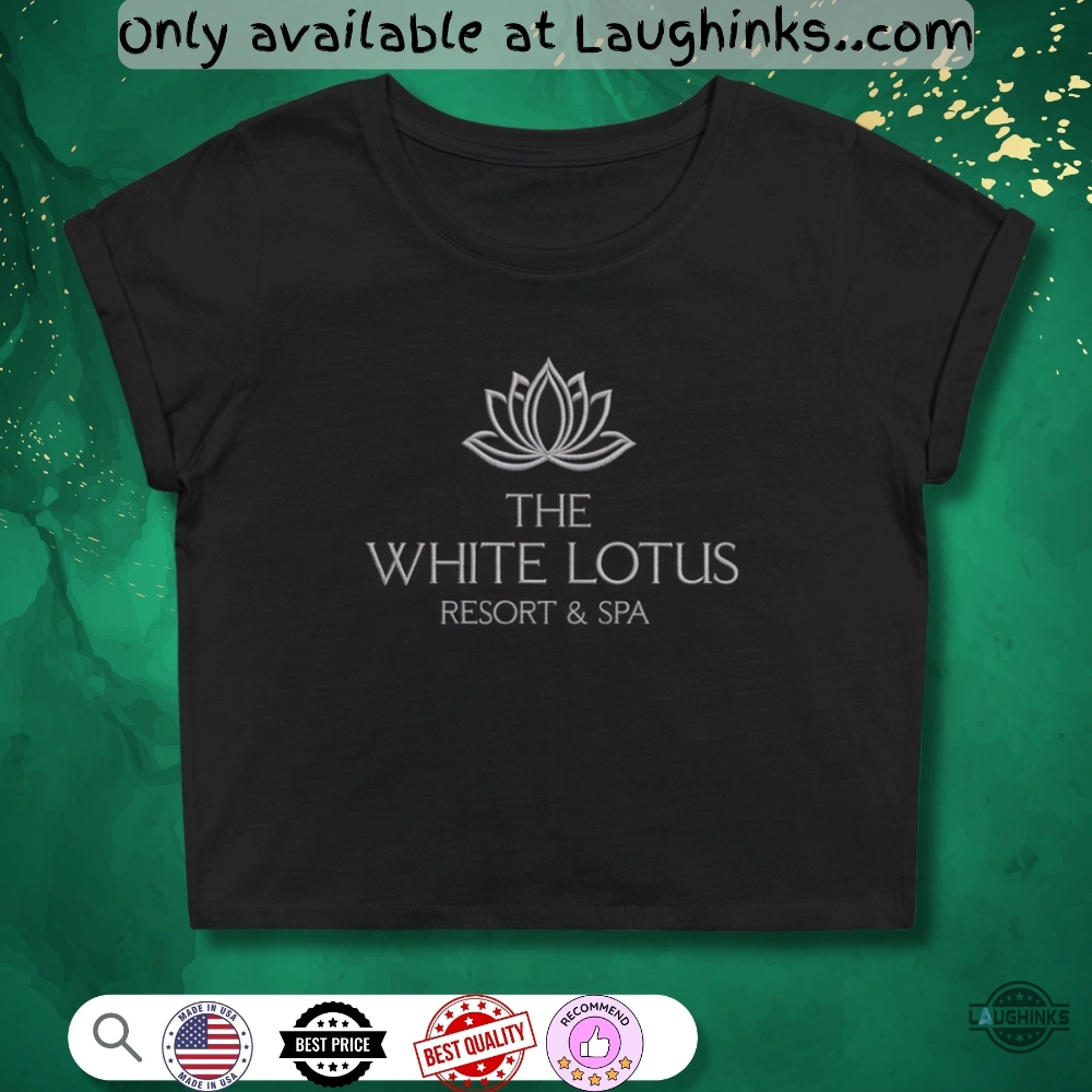 The White Lotus Resort And Spa Minimal Women Baby Tee 5 The White Lotus Resort and Spa Minimal Women Baby Tee
