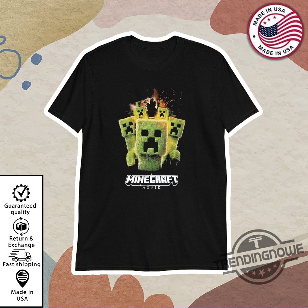 Minecraft Photographic Creeper Boys Shirt trendingnowe 1