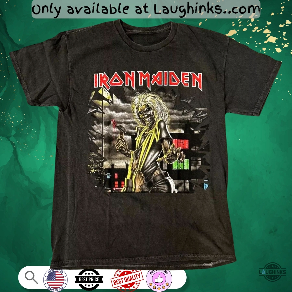 Iron Maiden Killer World Tour 1981 Graphic Tee Shirt New 6 Iron Maiden Killer World Tour 1981 Graphic Tee Shirt New