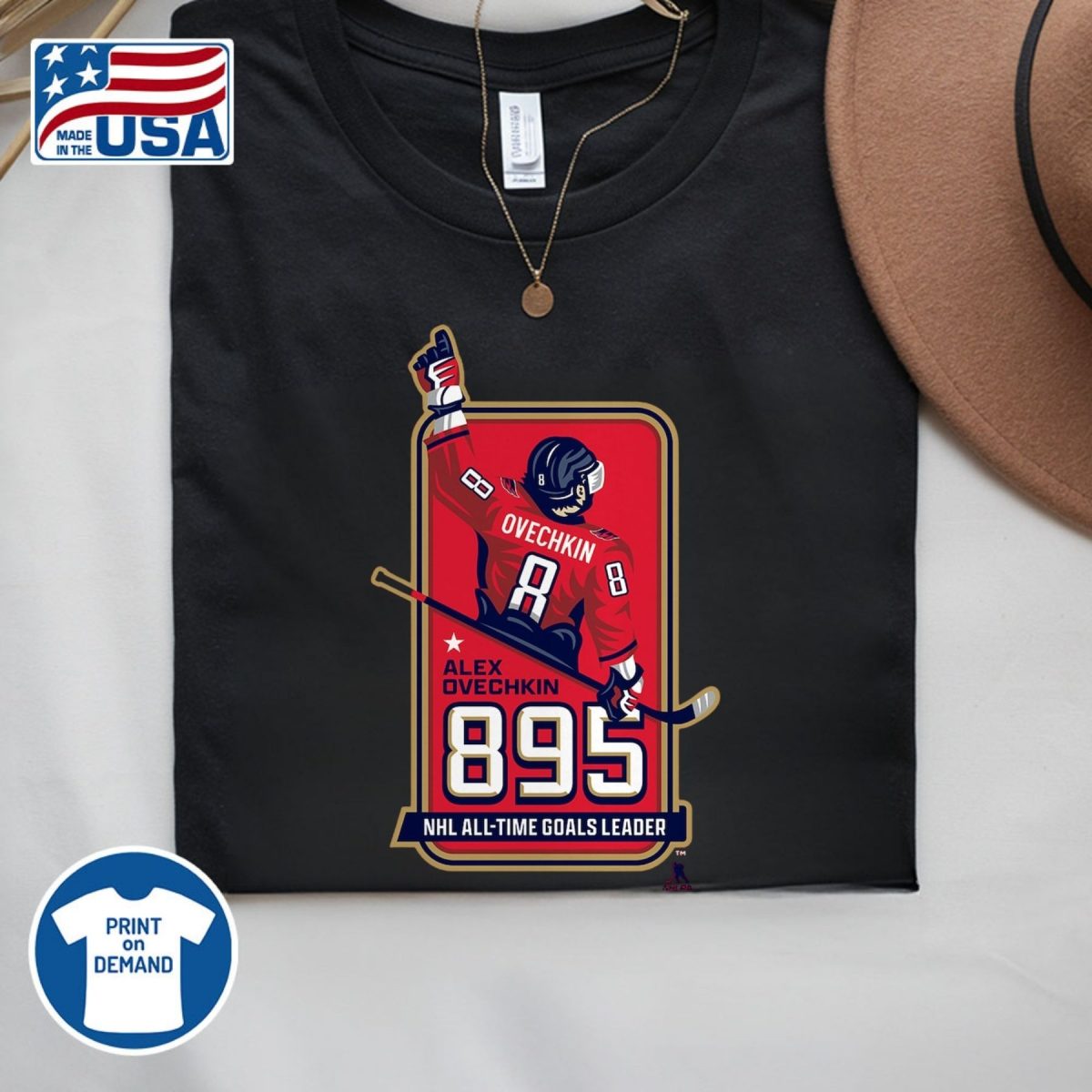 895 goal machine since 2005 shirt alex ovechkin (3)