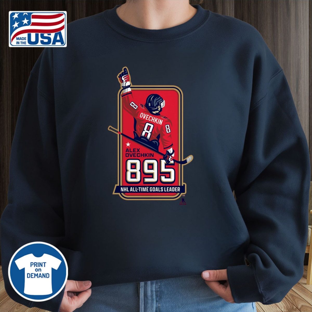 895 goal machine since 2005 shirt alex ovechkin (4)
