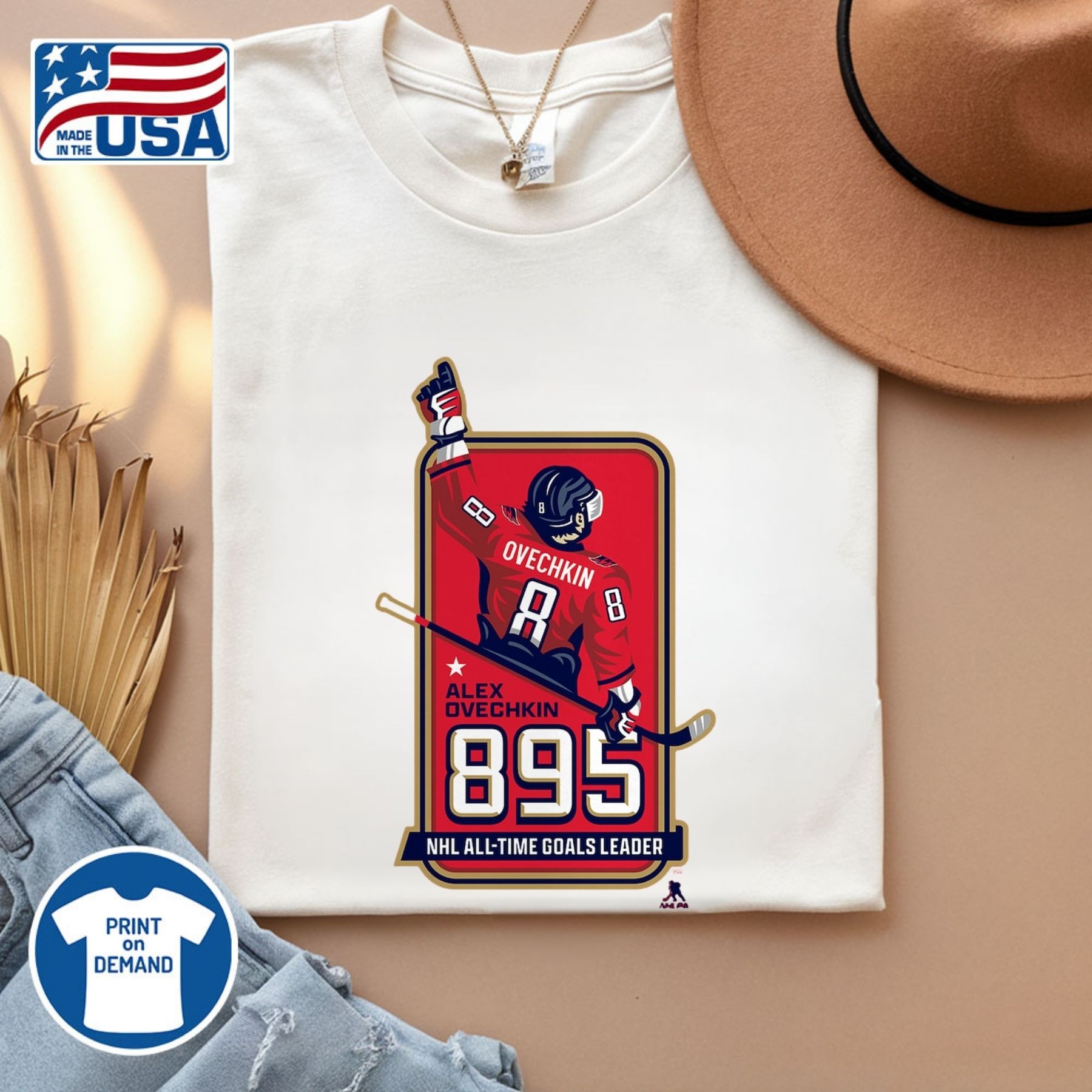895 Goal Machine Since 2005 Shirt Alex Ovechkin 6 895 goal machine since 2005 shirt alex ovechkin (2)