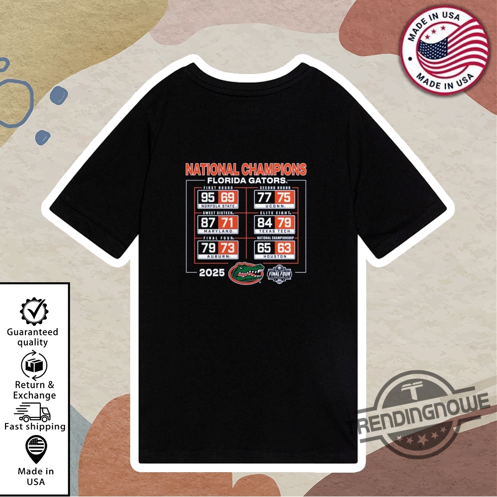 Florida Gators 2025 National Champions Schedule T Shirt Florida National Championship Shirt 10 Florida Gators 2025 National Champions Schedule T Shirt Florida National Championship Shirt