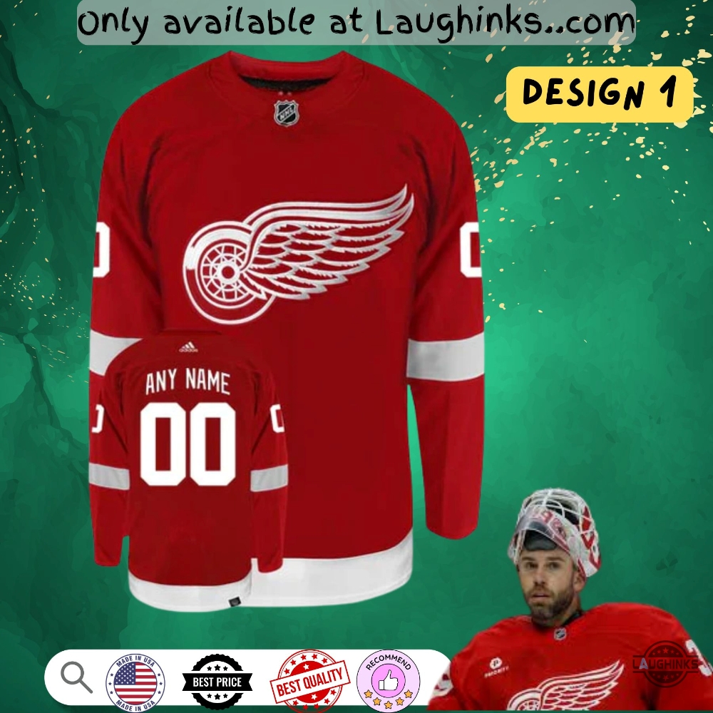Personalized Red Wings Hockey Jersey Shirt Replica (inbox your name & number in customer note box) 6 Personalized Red Wings Hockey Jersey Shirt Replica