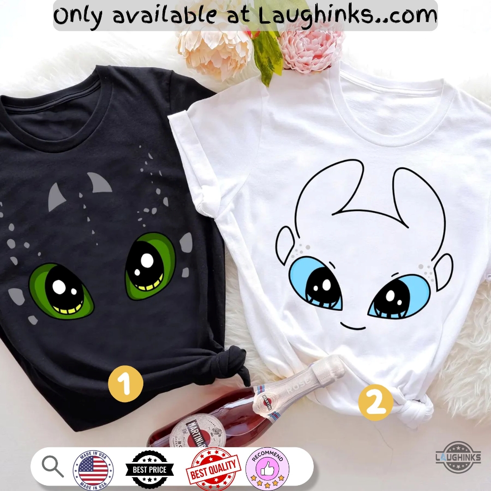 Toothless And Light Fury How To Train Your Dragon Couple Matching Shirts 4 Toothless and Light Fury How To Train Your Dragon Couple Matching Shirts