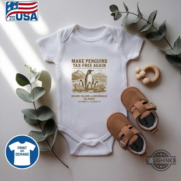 make penguins tax free again funny tariffs meme shirt anti trump