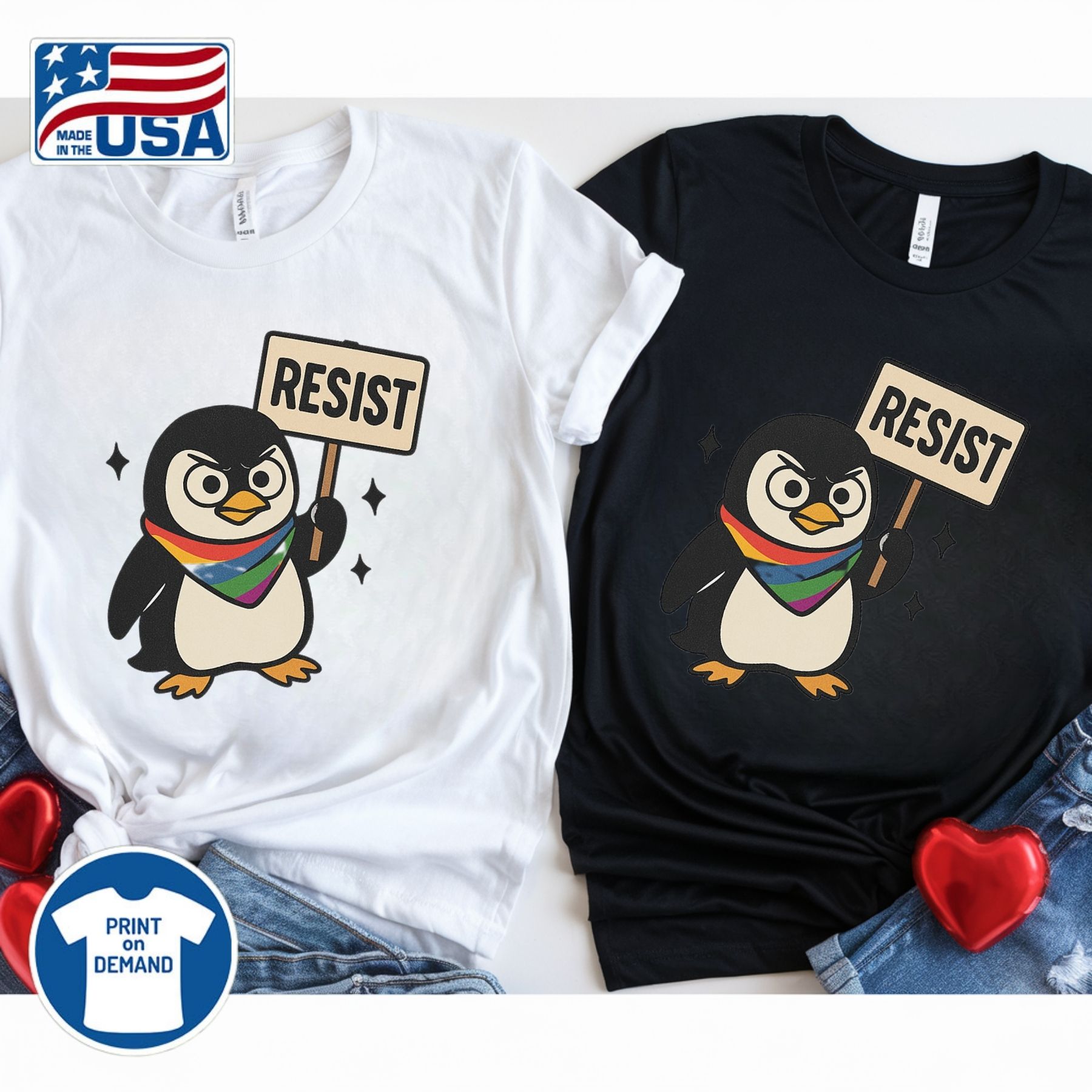Lgbtq Penguins Resist Shirt Anti Trump 8 Lgbtq Penguins RESIST Shirt Anti Trump
"