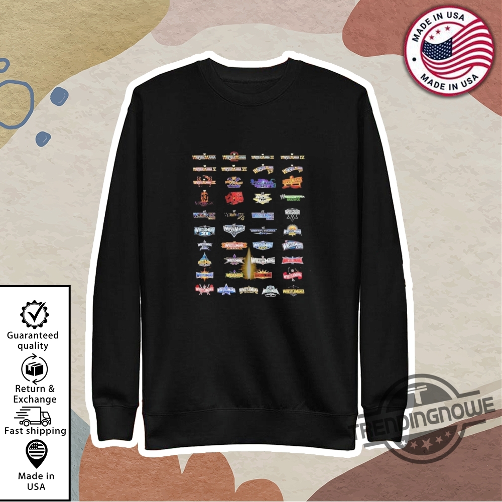Wrestlemania 41 Wwe Logo Shirt 9 WrestleMania 41 WWE Logo Shirt