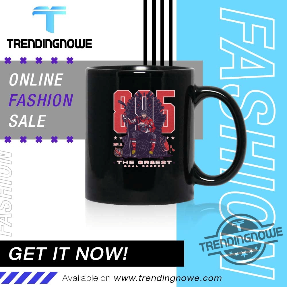 Alex Ovechkin Washington Capitals 895 Career Goals Throne Shirt 11 Alex Ovechkin Washington Capitals 895 Career Goals Throne Shirt