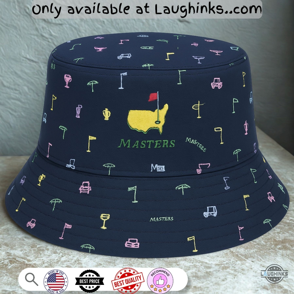 New Augusta National Masters Bucket Hat Full Printed 3 NEW Augusta National Masters Bucket Hat Full Printed