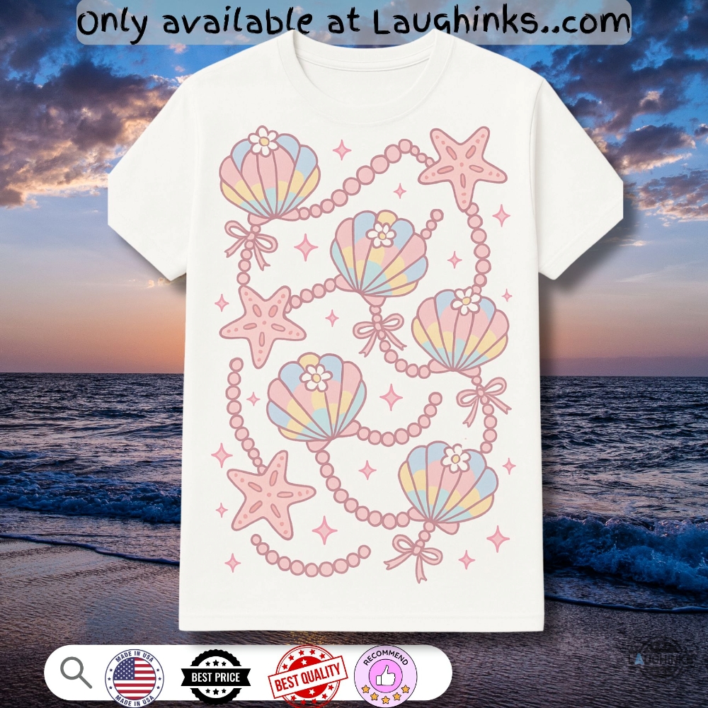 Pink Summer Clam Summer Retro Bow Shirt 5 Pink Summer Clam Summer Retro Bow Shirt