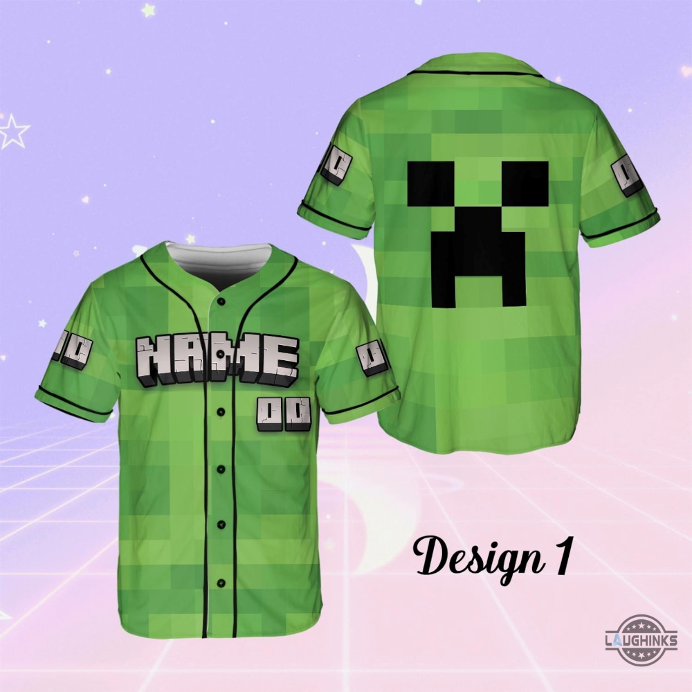Minecraft Characters Baseball Jersey Shirt Custom Name And Number 11 Minecraft Characters Baseball Jersey Shirt Custom Name and Number