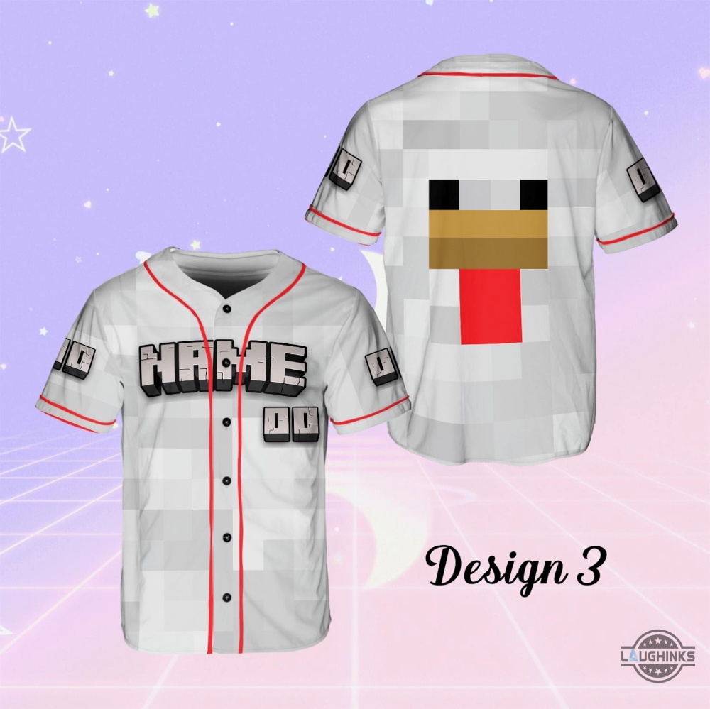 Minecraft Characters Baseball Jersey Shirt Custom Name And Number 12 Minecraft Characters Baseball Jersey Shirt Custom Name and Number
