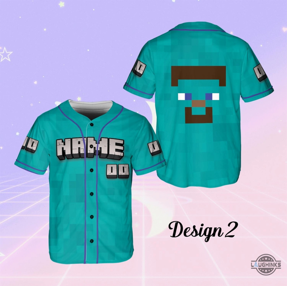Minecraft Characters Baseball Jersey Shirt Custom Name And Number 13 Minecraft Characters Baseball Jersey Shirt Custom Name and Number