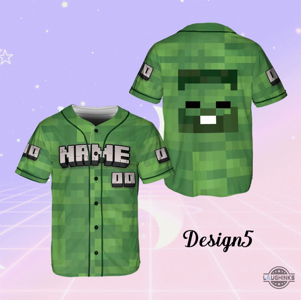 Minecraft Characters Baseball Jersey Shirt Custom Name And Number 14 Minecraft Characters Baseball Jersey Shirt Custom Name and Number