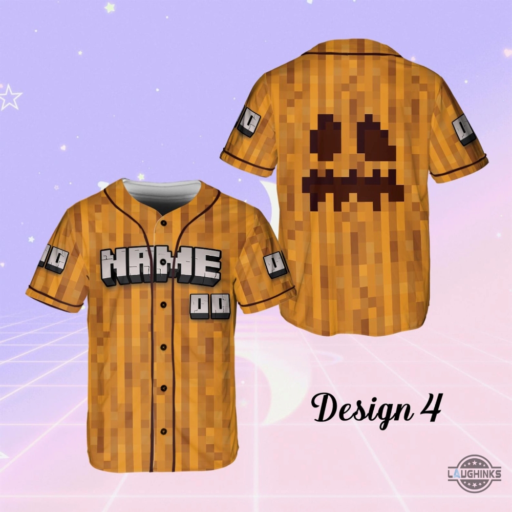 Minecraft Characters Baseball Jersey Shirt Custom Name And Number 15 Minecraft Characters Baseball Jersey Shirt Custom Name and Number