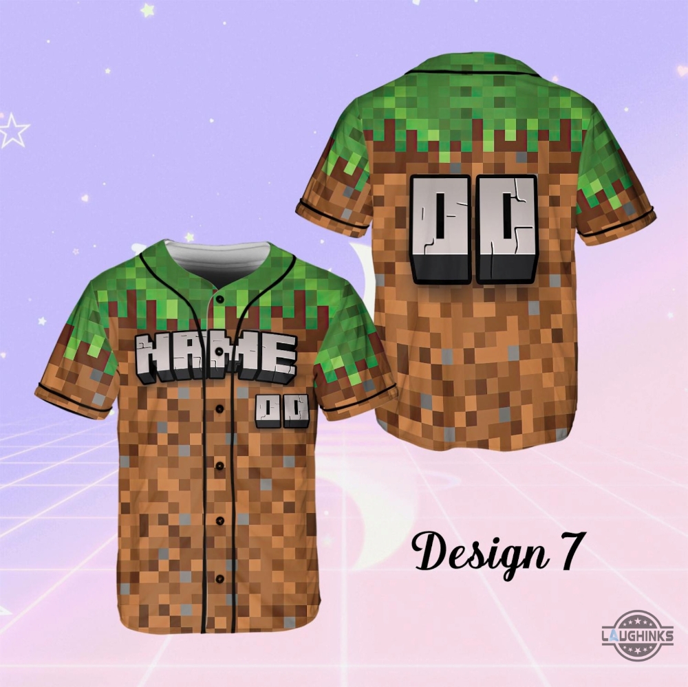 Minecraft Characters Baseball Jersey Shirt Custom Name And Number 16 Minecraft Characters Baseball Jersey Shirt Custom Name and Number