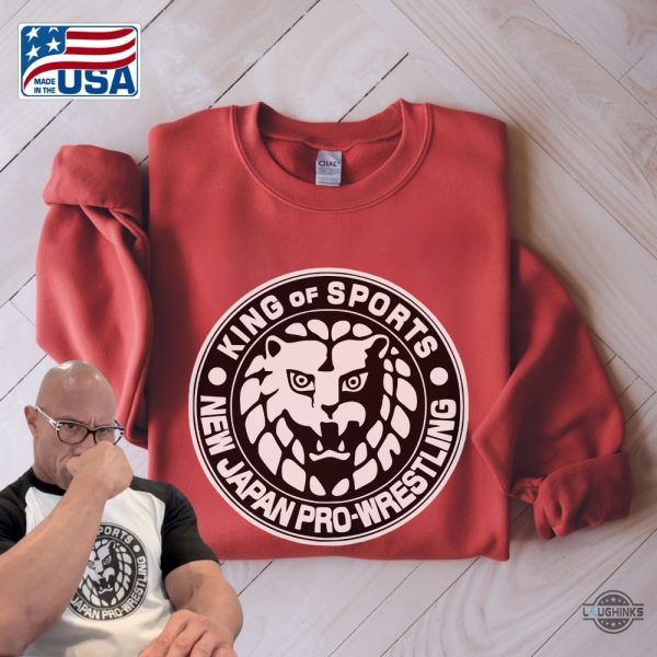 the rock njpw new japan pro wrestling king of sports shirt on instagram