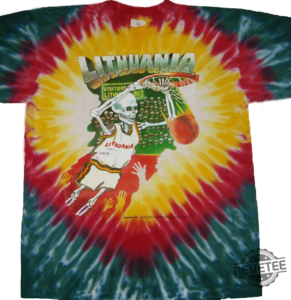 Lithuania Grateful Dead Shirt 1992 Olympics Original Vintage Tie Dye Basketball Team Shirts revetee 1