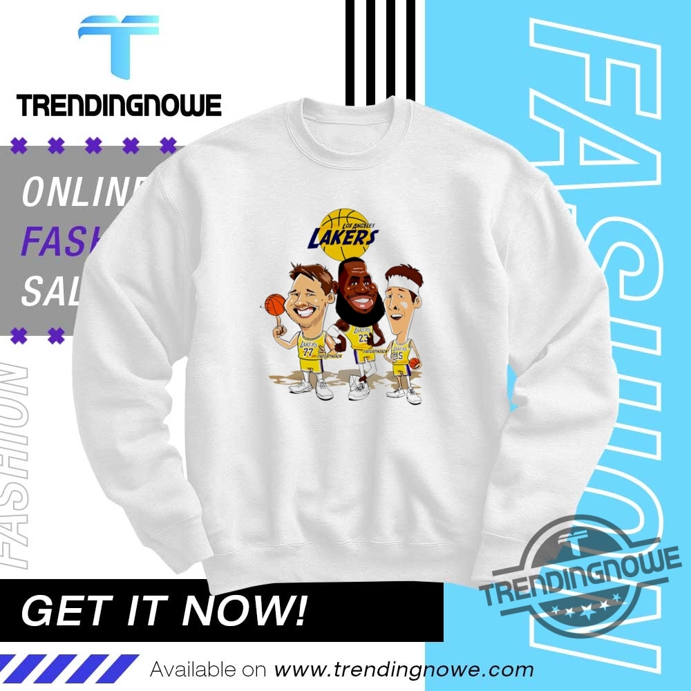 Los Angeles Lakers Lebron James Luka Doncic And Austin Reaves Cartoons Shirt 10 Los Angeles Lakers LeBron James Luka Doncic And Austin Reaves Cartoons Shirt
