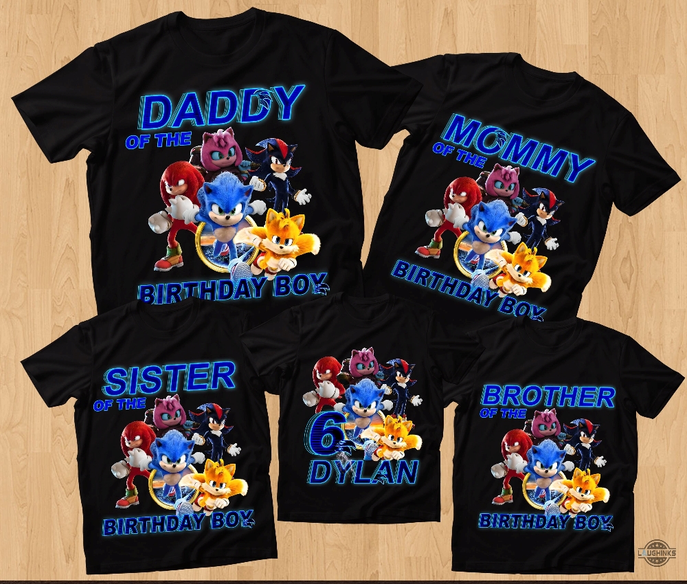 Personalized Sonic The Hedgehog Birthday Shirt 11 Personalized Sonic the Hedgehog Birthday Shirt