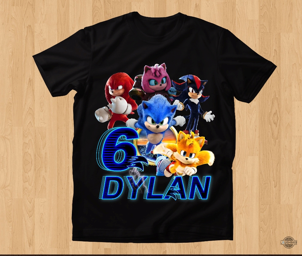 Personalized Sonic The Hedgehog Birthday Shirt 12 Personalized Sonic the Hedgehog Birthday Shirt