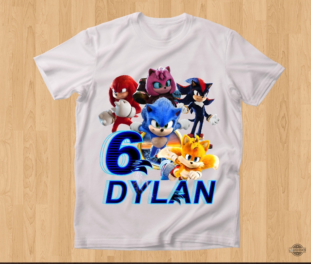 Personalized Sonic The Hedgehog Birthday Shirt 13 Personalized Sonic the Hedgehog Birthday Shirt