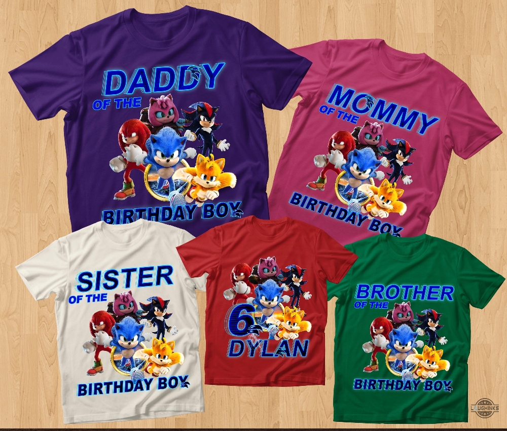 Personalized Sonic The Hedgehog Birthday Shirt 15 Personalized Sonic the Hedgehog Birthday Shirt