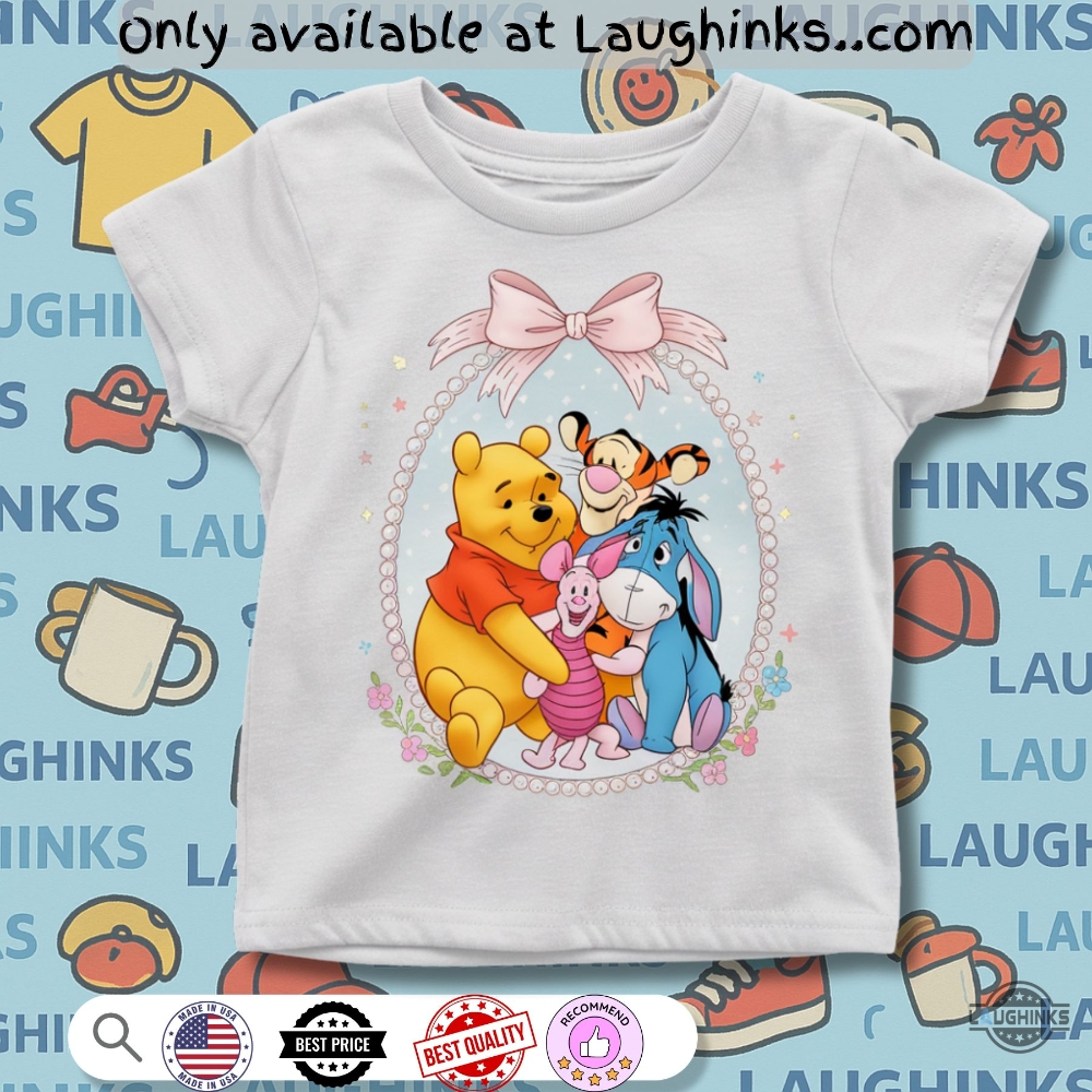 Winnie The Pooh Mirror Bow Baby Tee For Women 5 Winnie The Pooh Mirror Bow Baby Tee for women