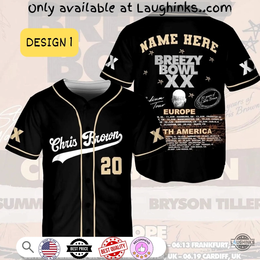 Custom Name Breezy Bowl Xx 2025 Tour Chris Brown Baseball Jersey Shirt 8 Custom Name Breezy Bowl XX 2025 Tour Chris Brown Baseball Jersey Shirt