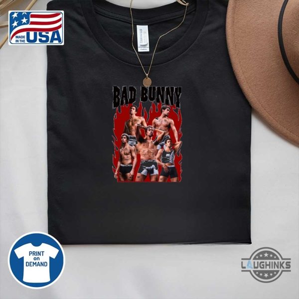 bad bunny wearing ck bootleg tee