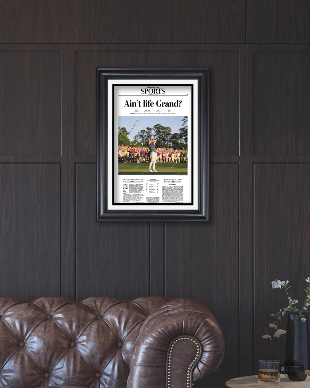 2025 Masters Champion Rory Mcilroy Aint Life Grand Newspaper Framed Poster Random Color 11 2025 Masters Champion Rory McIlroy Aint life Grand Newspaper Framed Poster Random Color